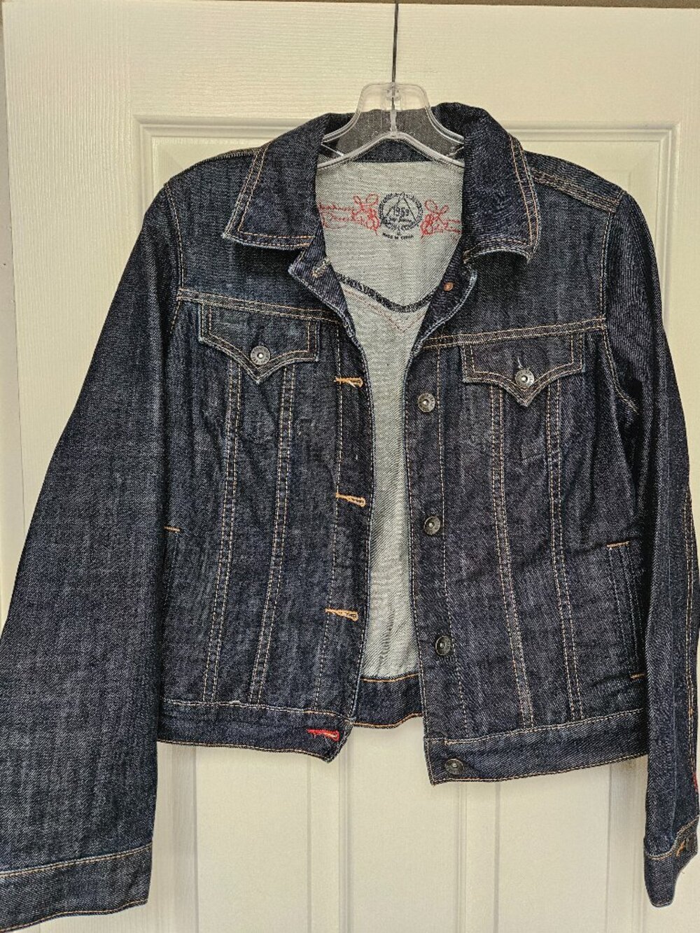 Gap 1969 Vintage Dark Wash Trucker Denim Jean Jacket Limited Edition Womens M